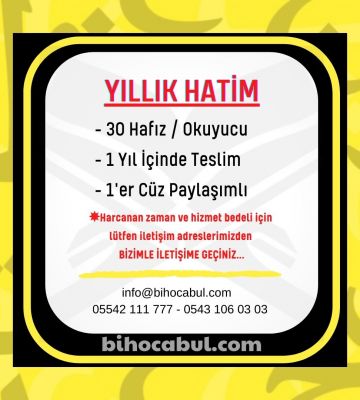 Yıllık Hatim Tercihlerimiz